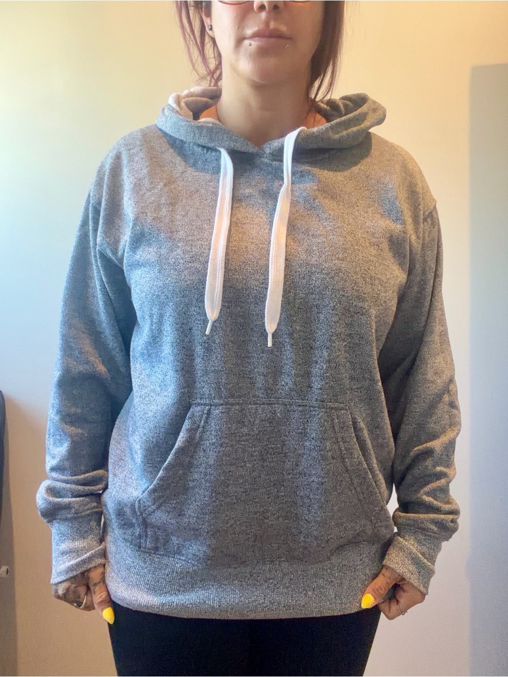 Best Ever Hoodie SWS Active Womens Large Plain Solid Gray Hoodie Sweatshirt